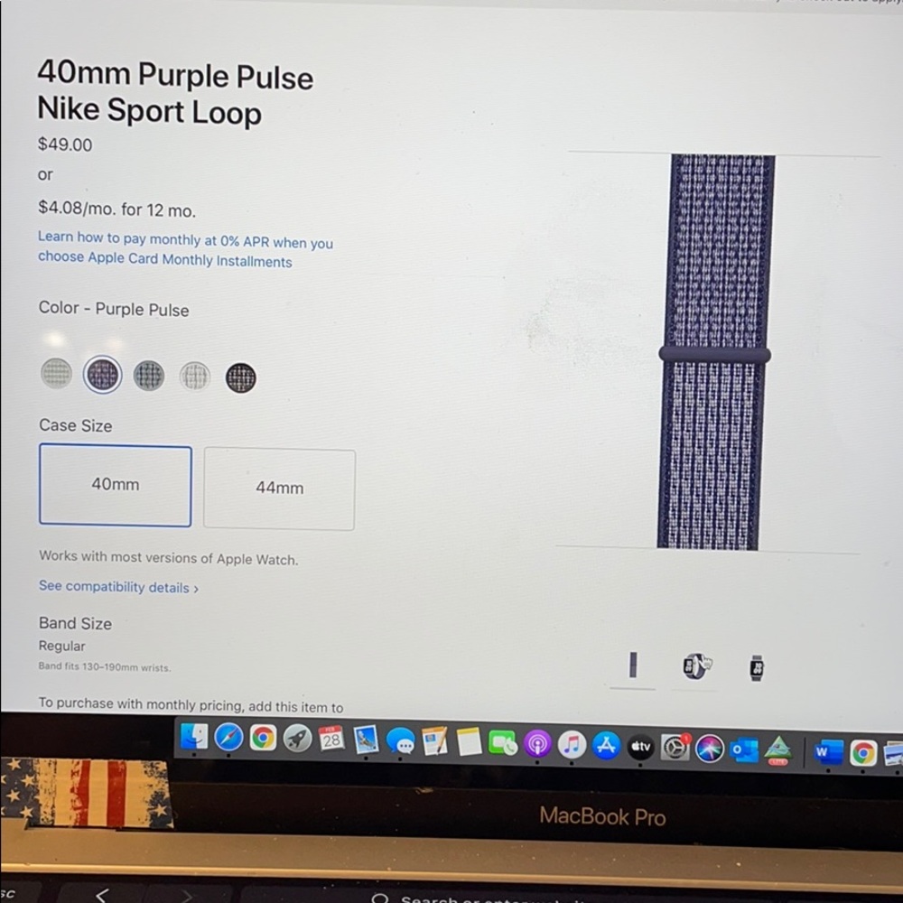 Men’s / Women’s Nike Apple Watch band sport loop